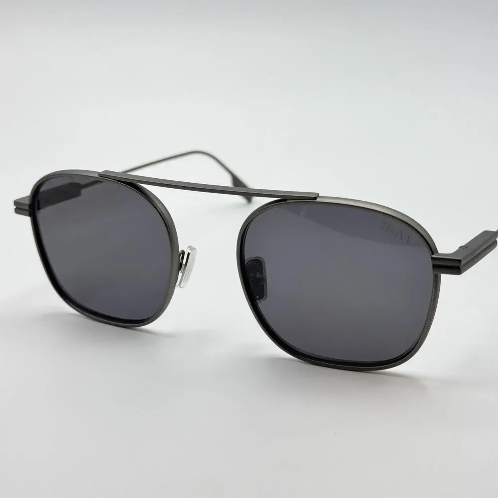 Ermenegildo Zegna Sunglasses EZ0290 09A Matte Gunmetal Frame Gray Lens 53-21-145